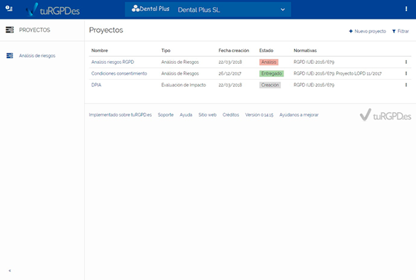 software rgpd con el que puedes realizar análisis de riesgos